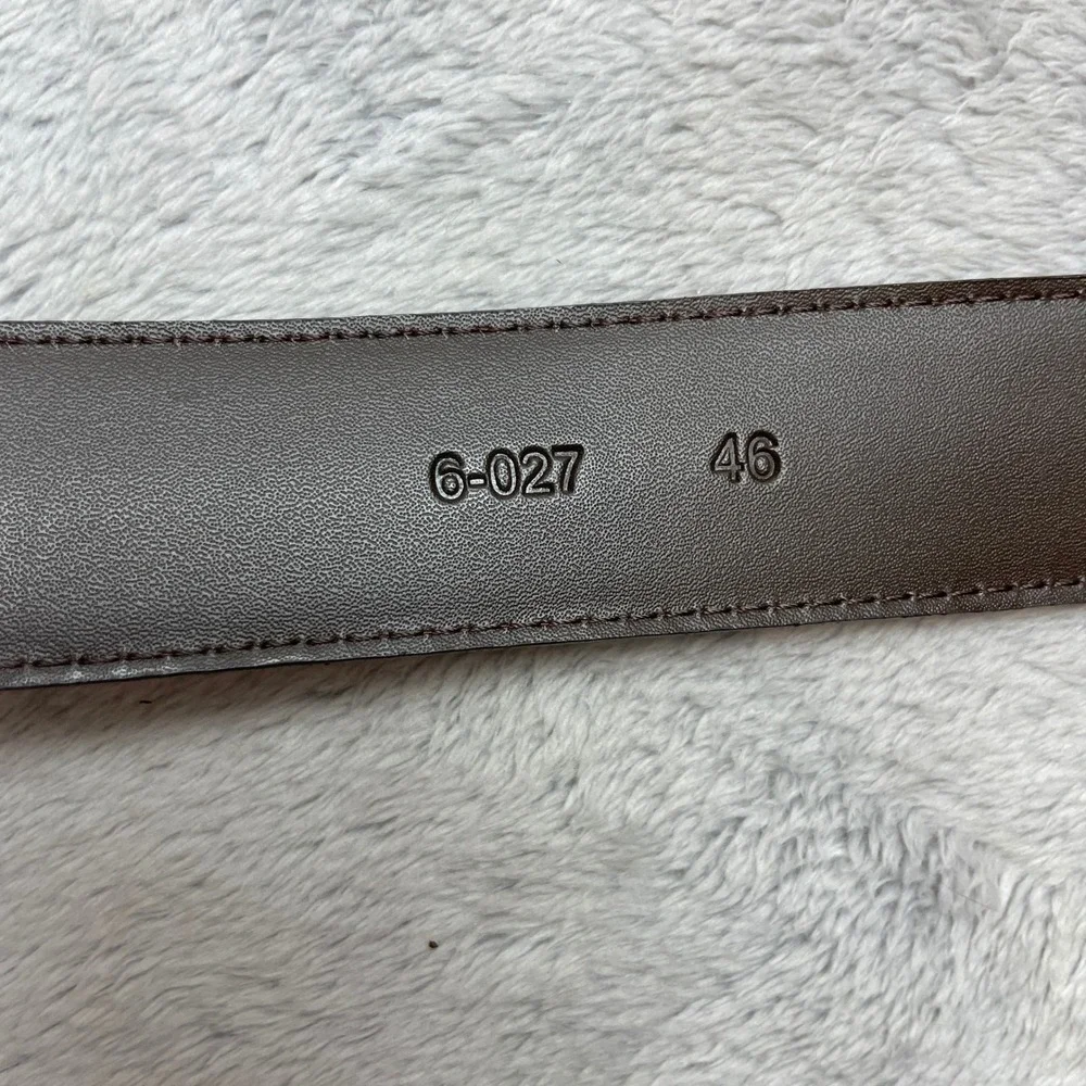 Stacy Adams Mens Croc-Embossed Belt Size 46 Brown Leather Dress Formal 6-027